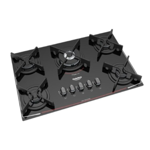 Fogão Dako 5 Bocas Cooktop Top Glass Preto